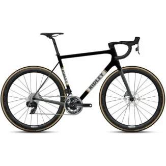 Ridley Helium SLX Disc Red AXS Carbon Road Bike - Dove Grey / Black / L