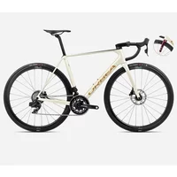 Orbea Orca M21e Team PWR Road Bike 2024 Ivory White Burgundy/Vulcano