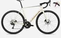 Orbea Orca M30 Road Bike 2024 Ivory White Burgundy/Vulcano