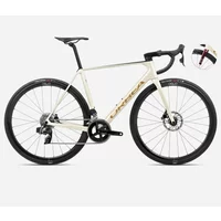 Orbea Orca M31e Team Road Bike 2024 Ivory White/Burgundy/Vulcano