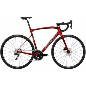 Ridley Fenix Disc 105 DI2 Carbon Road Bike - 2024 - Candy Red Metallic  / White / Battleship Grey / S