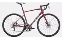 Specialized Allez E5 Disc Road Bike 2024 Satin Maroon/Silver Dust/Flo Red