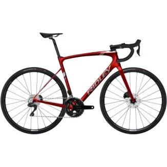 Ridley Fenix Disc 105 DI2 Carbon Road Bike - 2024 - Candy Red Metallic  / White / Battleship Grey / M