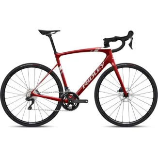 Ridley Fenix Disc Ultegra Carbon Road Bike - 2023 - Candy Red Metallic  / White / Battleship Grey / L