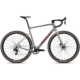 Ridley Grifn Gravel Rival AXS Carbon All-Road Bike - 2024 - Battle Ship Grey / Candy Red Metallic  / XS